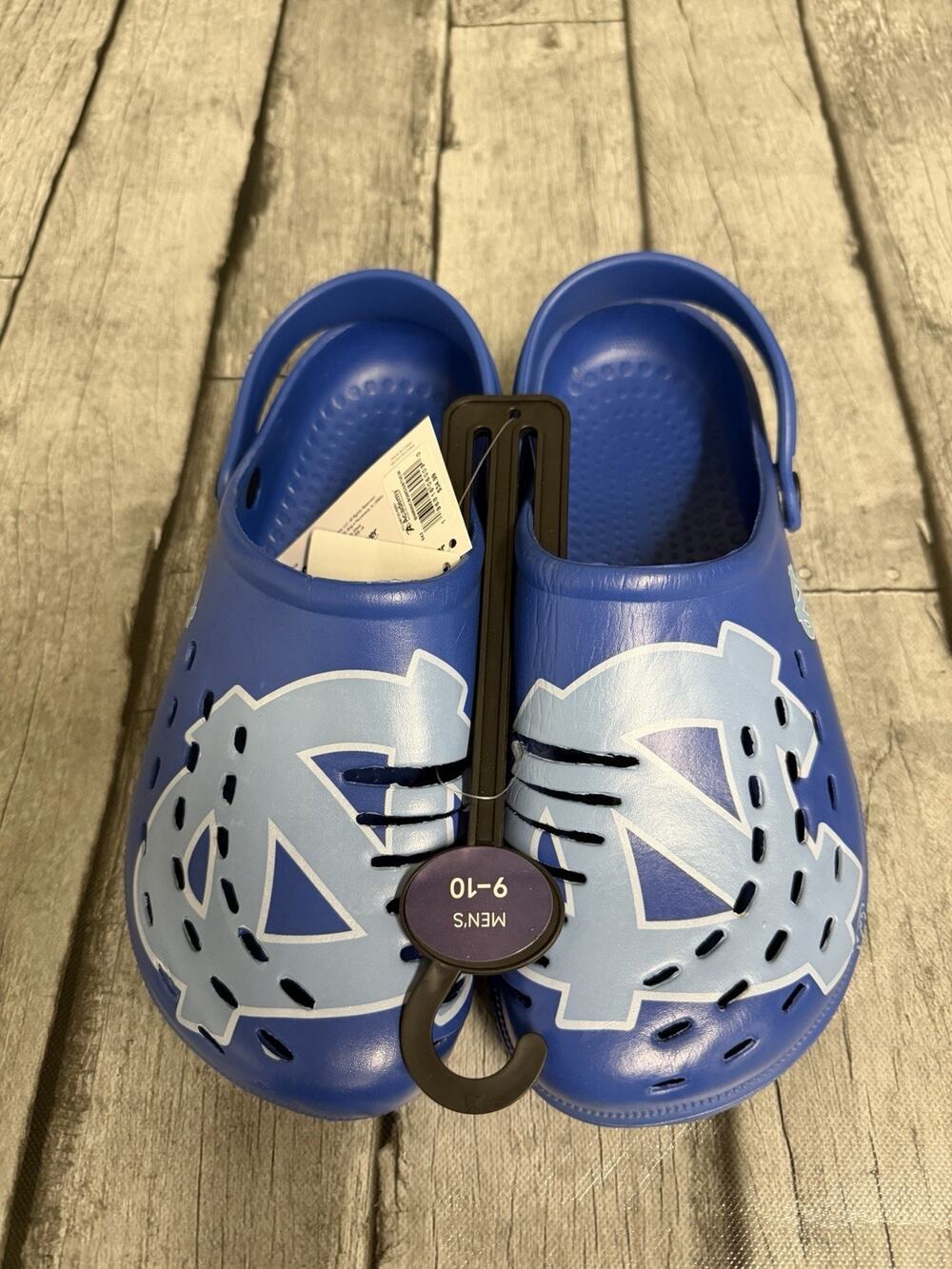 FOCO Men's North Carolina Tar Heels Large Logo Water Sandals Shoes Clogs Sz 9/10